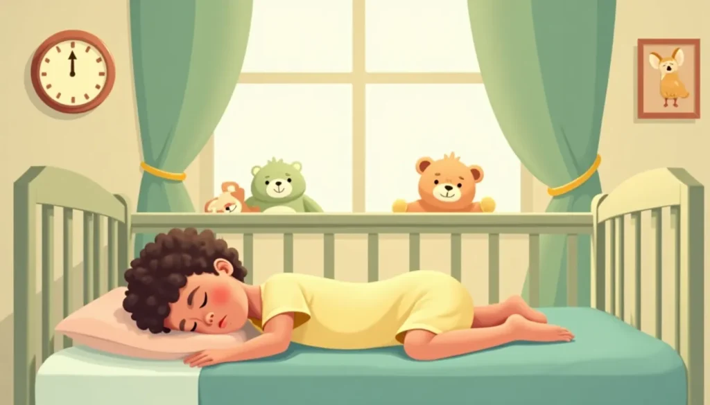 Peaceful toddler sleeping during afternoon nap
